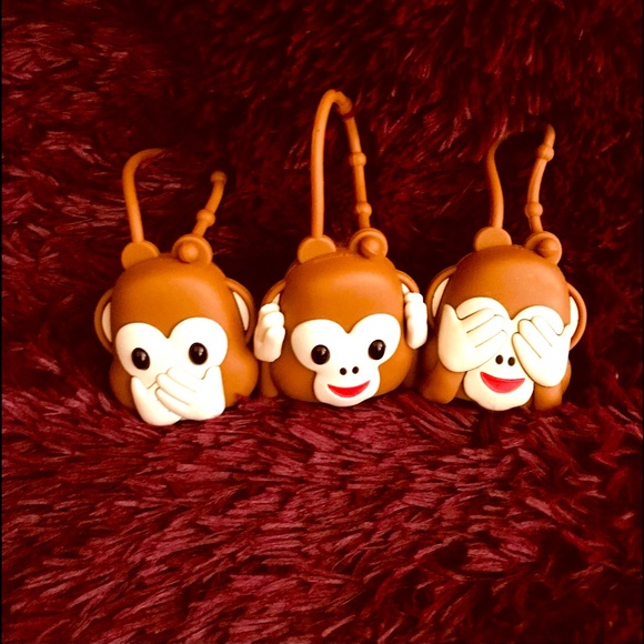 BATH & BODY WORKS EMOJI MONKEY POCKETBAC HOLDERS🙊 - Picture 1 of 1